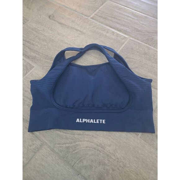 Women's Alphalete Vault Bra Victory Blue Sports Athletic Size Large‎ - Picture 2 of 6